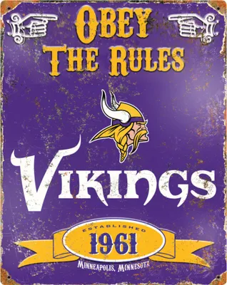 Produktbild von Minnesota Vikings NFL Vintage Blechschild