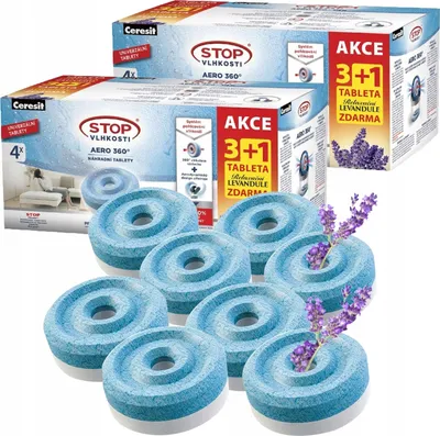 Obrázek produktu pro Ceresit Absorpční tablety 450g 2xLavender 6x normální