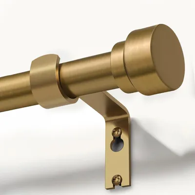 Productafbeelding van Solidchoice - Uittrekbare Gordijnroede 80-218 cm Brons voor Wandmontage