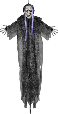 Produktbild von Halloween Hexe zum Aufhängen 110cm – Halloween Deko Figur