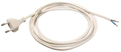 Produktbild von as-Schwabe Euro-Anschlussleitung 1,5m Euro-Flachstecker 230V 2,5A Weiß IP20