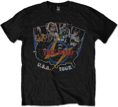 Produktbild von The Who - "USA Tour" T-Shirt für Herren/Damen Uni RO7406 (L) (Schwarz)
