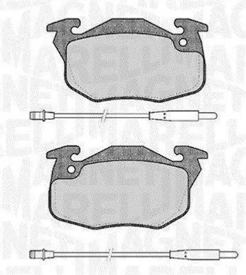 Productafbeelding van MAGNETI MARELLI Remblokken set voor: RENAULT CLIO I (B/C57, 5/357) - Artikelnummer: 363916060168