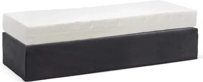 Produktbild von Funktionsbett Unterbau Bett Premium Twinbox – 90 x 200 cm / Luca anthrazit / mit Matratze