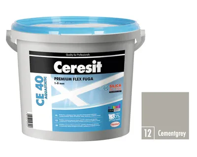 Obrázek produktu pro Spárovací hmota CERESIT CE 40 Aquastatic 5 kg 12 cementově šedá