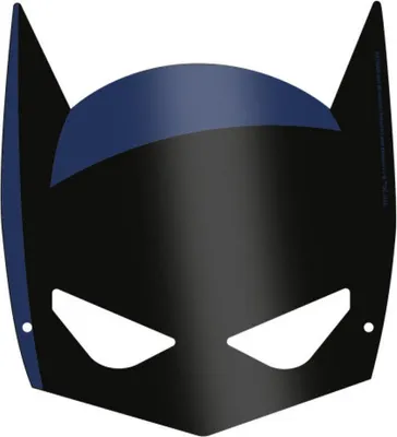 Produktbild von Amscan Batman Party-Masken aus Papier, 8er Set für Mottoparty, 18 x 16 cm
