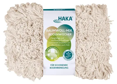 Produktbild von HAKA Baumwoll-Mix Bodenwischer 1 Stk. schonende Reinigung aller Böden