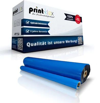 Produktbild von Print-Klex Kompatible Thermorolle für Brother PPF1200 Series PPF1270 PPF1270 E PC201 Merfachkassette + Thermotransferband TTR Ribbon Color Plus Serie