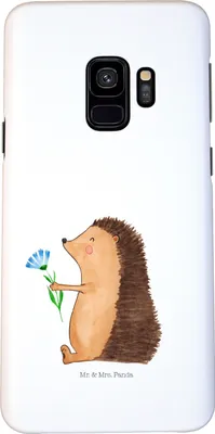 Produktbild von Mr. & Mrs. Panda Samsung Galaxy S9 Handyhülle Igel Blumen - Weiß - Geschenk, krank, Krankheit, Smartphone Hülle, Handy Schutzhülle, Besuch, Krankenhaus, Gute Besserung