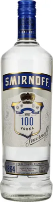Produktbild von Smirnoff Blue No. 57 Export Strength Premium Vodka , 50% vol, 1000ml Einzelflasche