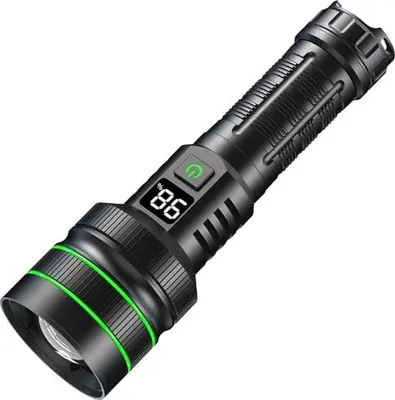 Image de Asort Torch LED rechargeable extrêmement lumineuse 500.000 lumens, super grande ouverture zoomable, alimentée par batterie USB, longue durée de fonctionnement, 6 lumières
