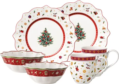 Zdjęcie produktu dla Villeroy & Boch Toy's Delight Breakfast for 2 weiß, Set 6tlg. 36 x 25 x 14 cm rot,weiß 1485857282 4003686186521