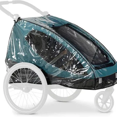 Immagine prodotto di Copertura antipioggia per rimorchi per biciclette e passeggini, traspirante, pieghevole, leggera