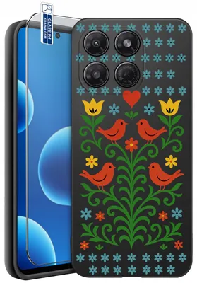 Productafbeelding van Hoesje voor de Motorola Moto G37, met designs | Siliconen hoesje + beschermend glas 9H