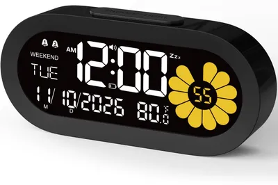 Digitalwecker mit Doppelalarm, VA-LCD, 3 Helligkeitsstufen, USB-C