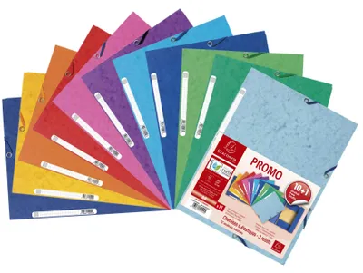 Zdjęcie produktu dla Exacompta 55510AMZE, zestaw 11 segregatorów DIN A4, kolorowych, sortowanych