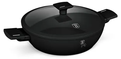 Obrázek produktu pro BERLINGERHAUS pánev s titanovým povrchem a poklicí 30 cm Matte Black Collection BH-8186