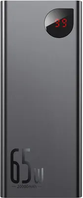 Obrázok produktu pre Baseus Adaman Powerbank 2x USB / 1x USB Type C / 1x Micro USB 20000mAh 65W Quick Charge 4.0 Power Delivery schwarz (PPIMDA-D01)