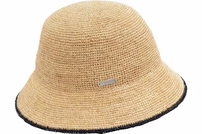 Seeberger knautschbare Raffiastroh Crochet Glocke in braun