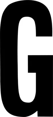 Produktbild von Klebebuchstabe "G" schwarz 100 mm