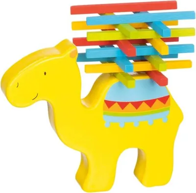 Produktbild von goki 56781 Stapelspiel Kamel 11,8 x 2,4 x 10 cm, Holz, 61 Teile, bunt