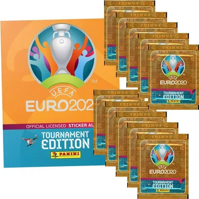 Zdjęcie produktu dla Panini Euro 2020 Tournament 2021 - Naklejki kolekcjonerskie - 1 album + 10 torebek