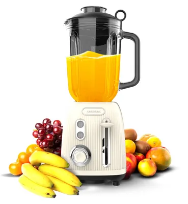 Obrázok produktu pre Cecotec Power Black Titanium RetroBeige, Stolný mixér, 1,5 L, Pulzný spínač, 1200 W, Béžová
