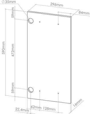 Produktbild von Küchenfront Vicco R-Line Anthrazit Hochglanz 29.6 x 59 cm Möbelfront für den Hängeschrank, Model 29223