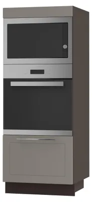 Produktbild von Backofenschrank KVANTUM Teilauszug 60cm Korpus- & Frontfarbe wählbar (Q-D5AM/60/154),beige matt,lava