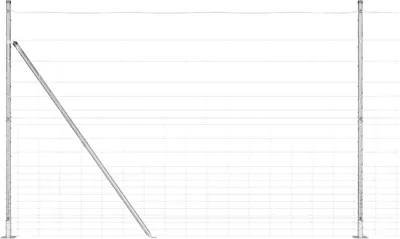 Image de vidaXL Poteau de clôture Galvanisé 25 x 1,6 m Acier