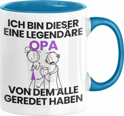 Produktbild von Opa Geschenk Tasse Lustige Geschenkidee Geburtstag für Opa Ich Bin Dieser Legendäre Opa Von Dem Alle Geredet Haben Kaffee-Becher (Blau)