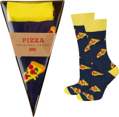 Produktbild von Lustige Herrensocken Pizza in der Box von SOXO - Tolle Geschenkidee für einen Bruder, Freund - Größe: 40-45
