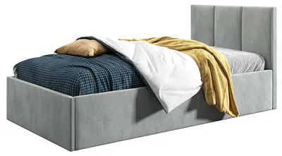 Produktbild von Belvedo Polsterbett 120x200 cm - Hellgrau - Tagesbett - mit Bettkasten und Lattenrost - Stoff Riviera 91 - Basic Roma