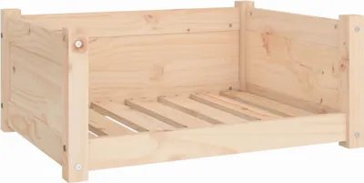 Produktbild von vidaXL Hundebett 65,5 x 50,5 x 28 cm Massivholz Kiefer