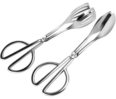 Produktbild von Edelstahl Küchenzangen 2er Set BBQ Kochen Servieren