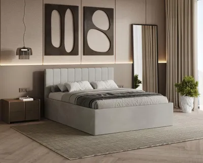 Obrázek produktu pro Čalouněná postel RETTAN 160x200 cm, barva béžová - 02