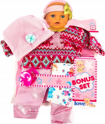 Produktbild von Puppenkleidung Pullover Set für 40-45 cm Puppen - Bunter Strickpullover Outfit