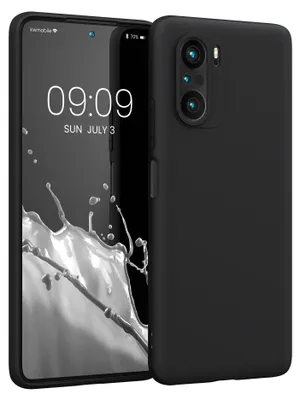 Produktbild von kwmobile Hülle für Xiaomi Mi 11i / Poco F3 TPU Case - Handyhülle unterstützt kabelloses Laden, flexible Schutzhülle, gummiertes Cover in Schwarz