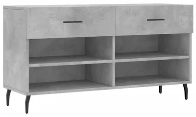 Obrázek produktu pro vidaXL Lavice na boty betonová šedá 102x35x55 cm odvozený dřevěný výrobek