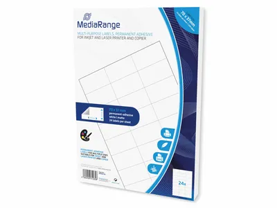 Productafbeelding van Etiketten MediaRange weiß 70x37mm 1200 Stück