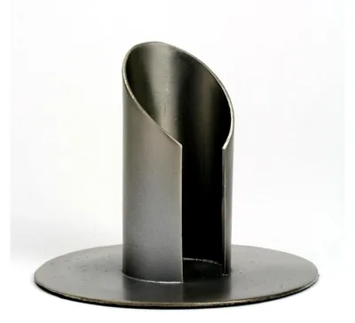Produktbild von Kerzenständer aus Messing, matt gebürstet und vernickelt, 4 cm