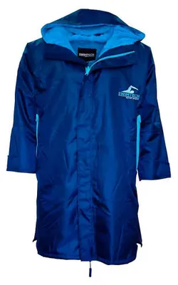 Productafbeelding van SwimTech Parka jas, waterdicht, marineblauw, maat M, voor zwemmen
