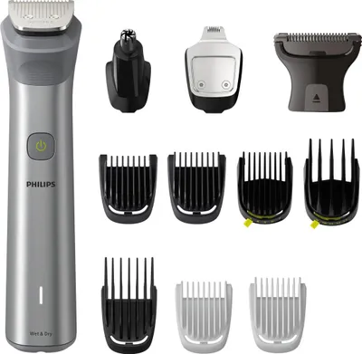 Produktbild von Philips All-in-One Trimmer MG5950/15 5000er Serie, Edelstahl, 0,5 mm, 1,6 cm, 1 mm, Bart, Ohr, Nase, Akku