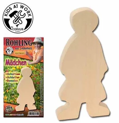 Image de Bâtonnet en bois brut, motif enfant