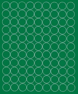 Image de Autocollants ronds, diamètre 2 cm, pois, 99 pièces, vert brillant