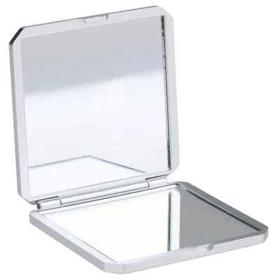 Produktbild von TASCHENSPIEGEL doppelseitig klappbar Kosmetikspiegel Handspiegel Schminkspiegel Make-up Spiegel 51 (Silber)
