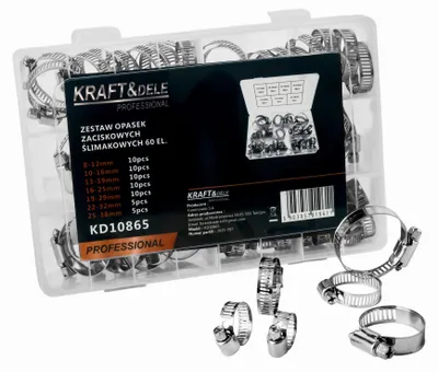 Produktbild von Schneckenantrieb-Klemmensatz 60-teilig KD10865