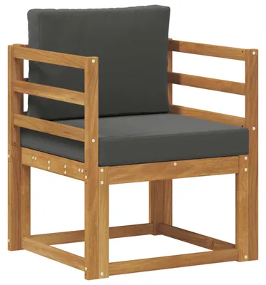 Zdjęcie produktu dla vidaXL Sofa ogrodowa z litego drewna akacjowego i poliestru w kolorze naturalnym
