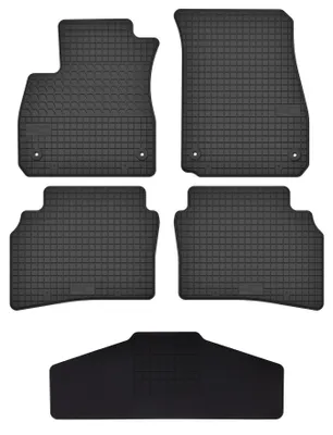 Produktbild von Gummi-Fußmatten mit Tunnelmatte für Opel Insignia B 2017-2022 (Liftback/Limousine/Kombi) – 5-tlg, Schwarz, passgenau – Wielganizator SolidTread