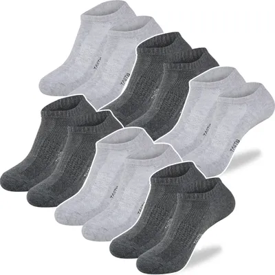 Produktbild von Tastiq Herren Socken 6 Paar Knöchelsocken Atmungsaktiv Freizeitsocken Mix Grau Gr.35/38